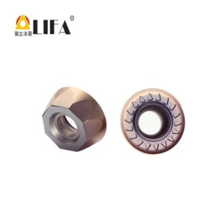 Thick PVD Brown Coating RPMT10T3MO-JS CNC Milling inserts for HRC55 Hard Materials